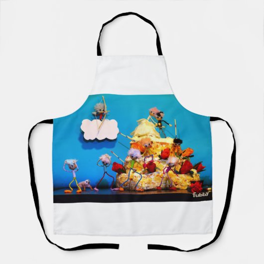 Fubby bruiloft met cupido die voor liefde zorgt. schürze (Vorderseite)