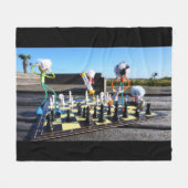 Fubby die schaakspel spelen. fleecedecke (Vorderseite (Horizontal))