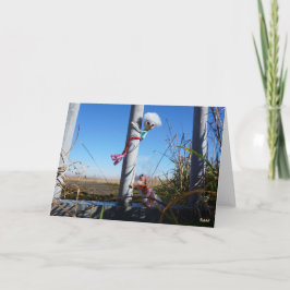 Fubby fantasie, op de vlucht voor een dier. dankeskarte