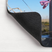 Fubby fantasie, op de vlucht voor een dier. mousepad (Ecke)