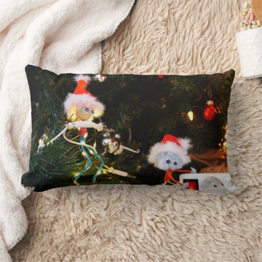 Fubby Kerst humor fine-art. Lendenkissen (Decke)