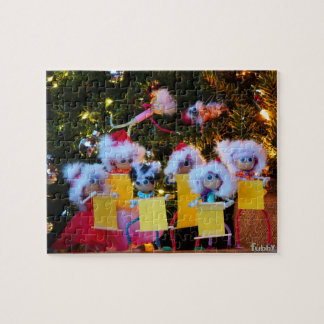 Fubby Kerstkoor met humoristisch detail. Puzzle