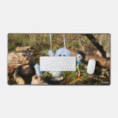 Fubby monster op de schommel. schreibtischunterlage (Tastatur & Maus)