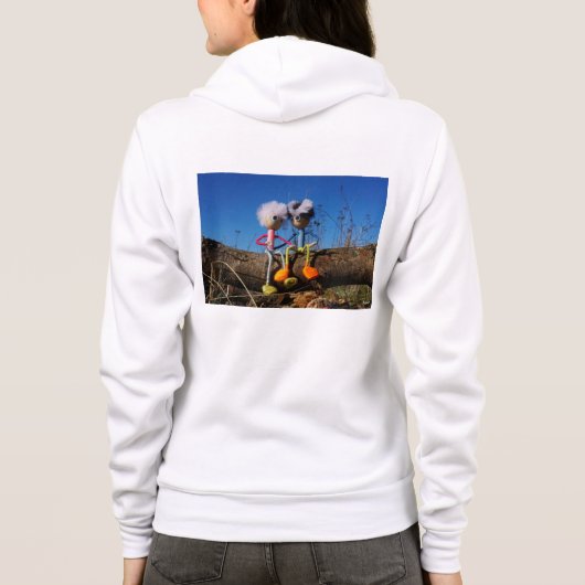 Fubby paartje dat romantisch verliefd zitten. hoodie (Rückseite)