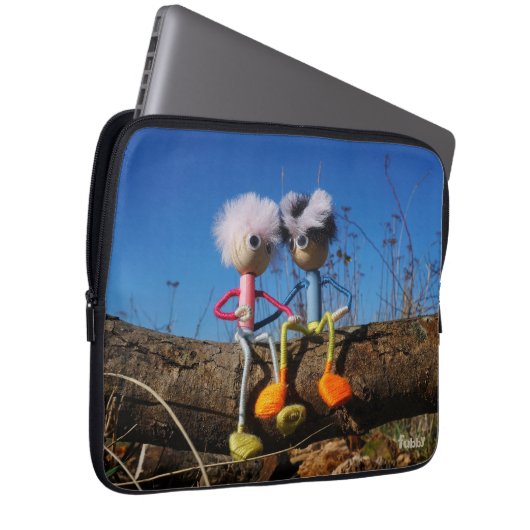 Fubby paartje dat romantisch verliefd zitten. laptopschutzhülle (Vorne Rechts)