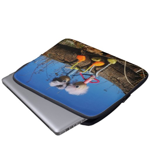 Fubby paartje dat romantisch verliefd zitten. laptopschutzhülle (Vorne Knopf)