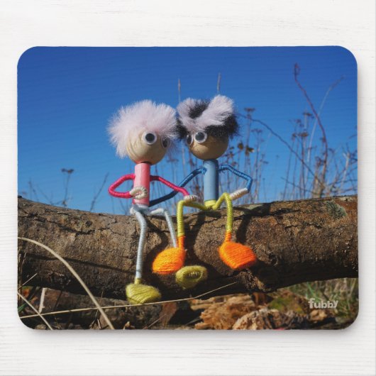 Fubby paartje dat romantisch verliefd zitten. mousepad (Vorne)