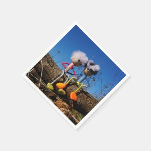 Fubby paartje dat romantisch verliefd zitten. serviette (Ecke)