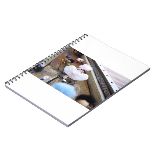 Fubby poppetje als Marilyn Monroe verkleed. Notizblock (Linke Seite)