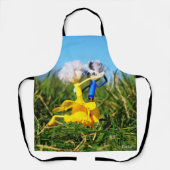 Fubby poppetjes die dansen met Narcissenjurk. Schürze (Vorderseite)