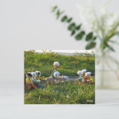 Fubby poppetjes die goocheltruc uitvoeren. postkarte (Stehend Vorderseite)