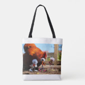 Fubby spelend met de kippen en haan. tasche (Rückseite)