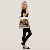 Fubby spelend met de kippen en haan. tasche (Am Model)