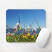 Fubby's actief met het hengelspel. mousepad (Mit Mouse)