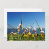 Fubby's actief met het hengelspel. postkarte (Vorne/Hinten)