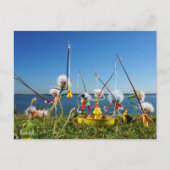 Fubby's actief met het hengelspel. postkarte (Vorderseite)