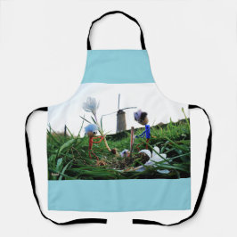 Fubby's bij een molen planten een krokus bol. schürze