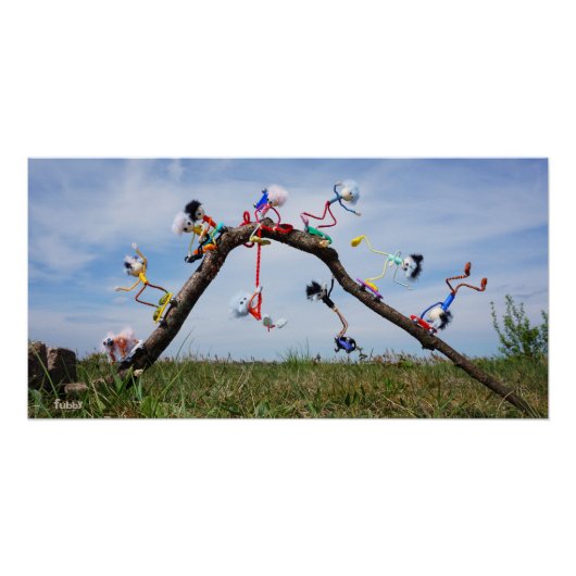 Fubby's die aan het Skaten zijn. Poster (Vorderseite)