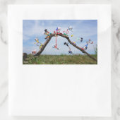 Fubby's die aan het Skaten zijn. Rechteckiger Aufkleber (Tasche)