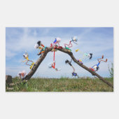 Fubby's die aan het Skaten zijn. Rechteckiger Aufkleber (Vorderseite)