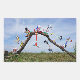 Fubby's die aan het Skaten zijn. Rechteckiger Aufkleber