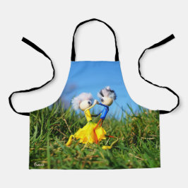 Fubby's die dansen in een narcissen jurk. schürze