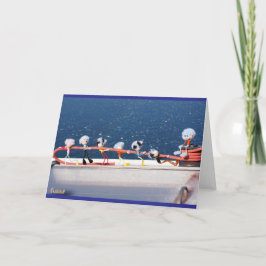 Fubby's die een lijn lieren van een Zeilboot. Dankeskarte