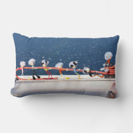 Fubby's die een lijn lieren van een Zeilboot. Lendenkissen