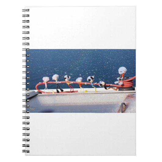 Fubby's die een lijn lieren van een Zeilboot. Notizblock (Vorderseite)