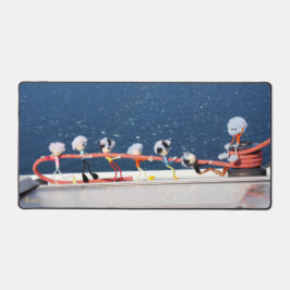 Fubby's die een lijn lieren van een Zeilboot. Schreibtischunterlage