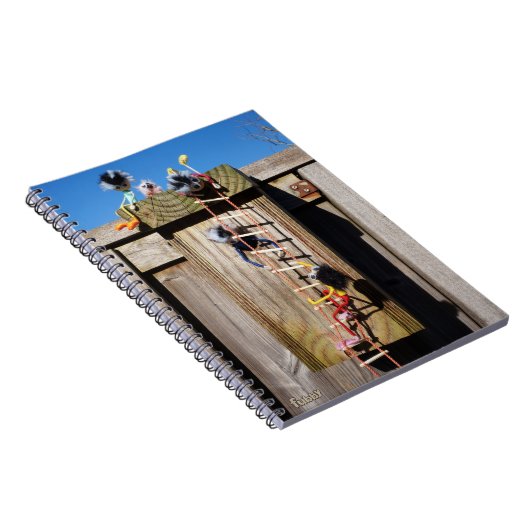 Fubby's die een vogelhuis beklimmen. notizblock (Rechte Seite)