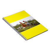 Fubby's die eieren verven van kippen Vrolijk Pasen Notizblock (Rechte Seite)