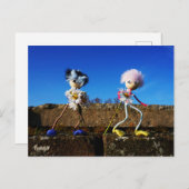 Fubby's die elkaars valentijn zijn. postkarte (Vorne/Hinten)