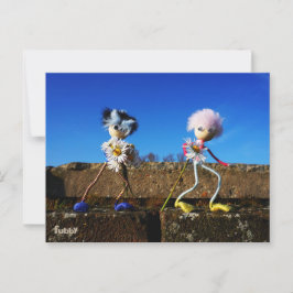 Fubby's die elkaars valentijn zijn. postkarte