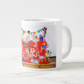 Fubby's die feest vieren voor verjaardag. Jumbo-Tasse (Vorderseite Rechts)