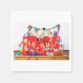 Fubby's die feest vieren voor verjaardag. serviette