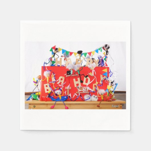 Fubby's die feest vieren voor verjaardag. serviette (Vorderseite)