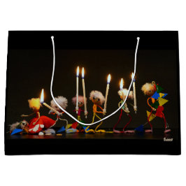 Fubby's die feestelijk met kaarsjes lopen, grappig große geschenktüte