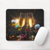 Fubby's die feestelijk proosten met vuurwerk. mousepad (Mit Mouse)