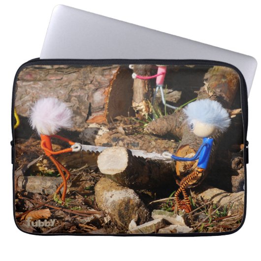 Fubby's die hout zagen. laptopschutzhülle (Vorderseite)