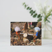 Fubby's die hout zagen. postkarte (Stehend Vorderseite)