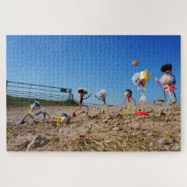 Fubby's die korfballen, winnen of verliezen. puzzle