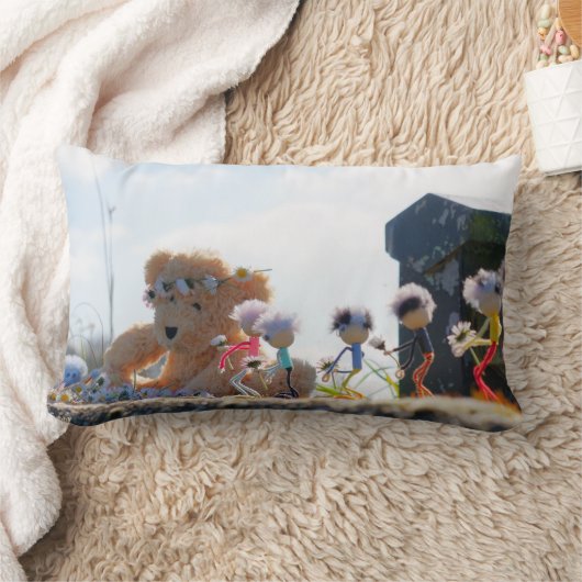 Fubby's die madeliefjes naar een Beer brengen. Lendenkissen (Decke)