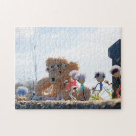 Fubby's die madeliefjes naar een Beer brengen. Puzzle