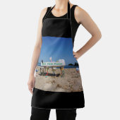 Fubby's die op het strand een pizza stelen. schürze (InSitu)