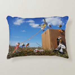 Fubby's die spelen met veren en vliegen. dekokissen