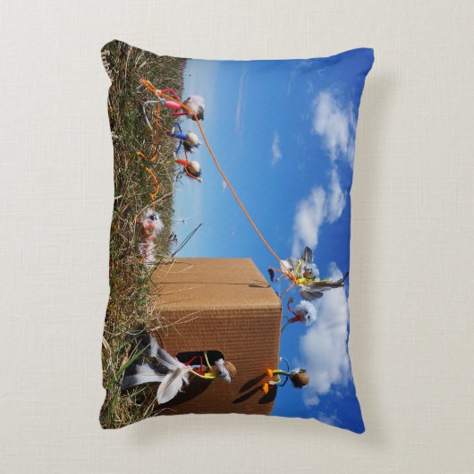 Fubby's die spelen met veren en vliegen. dekokissen (Rückseite(Vertikal))