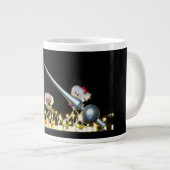 Fubby's in Kerstsfeer met Kerstdecoratie. Jumbo-Tasse (Vorderseite Rechts)