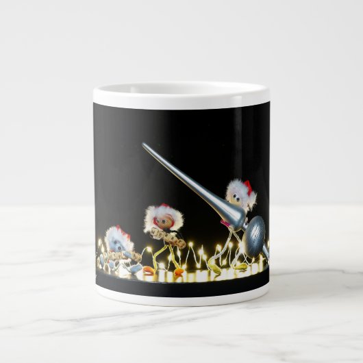 Fubby's in Kerstsfeer met Kerstdecoratie. Jumbo-Tasse (Vorderseite)