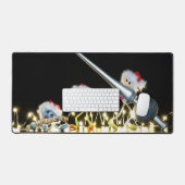 Fubby's in Kerstsfeer met Kerstdecoratie. Schreibtischunterlage (Tastatur & Maus)